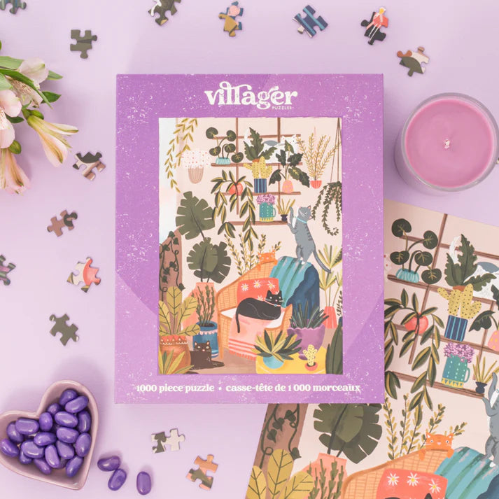1 000 PIECE PUZZLE | BALCONY CATS-Puzzles-VILLAGER PUZZLES-Coriander