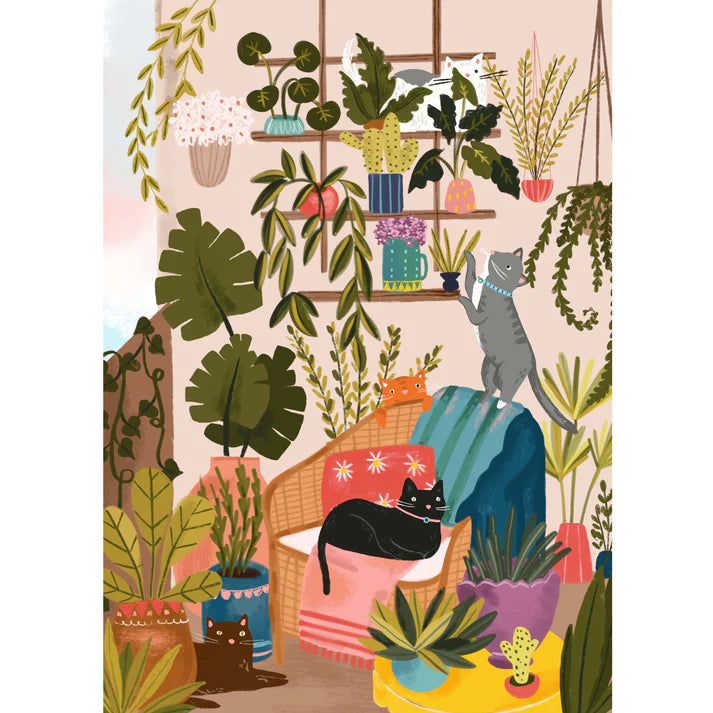 1 000 PIECE PUZZLE | BALCONY CATS-Puzzles-VILLAGER PUZZLES-Coriander