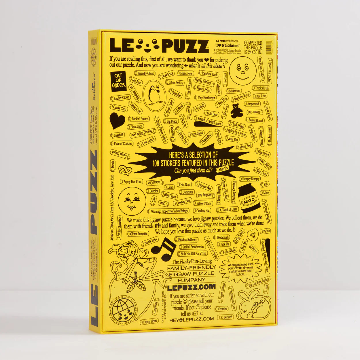 1 000 PIECE PUZZLE | I LOVE STICKERS-Puzzle-LE PUZZ-Coriander
