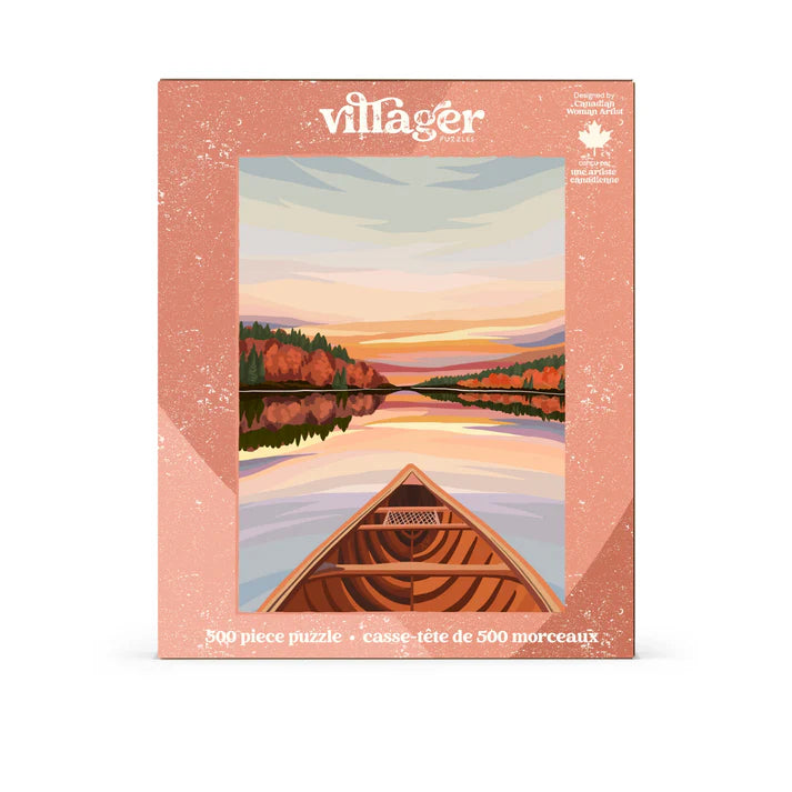 500 PIECE PUZZLE | CANOEING AT DAWN-Puzzles-VILLAGER PUZZLES-Coriander