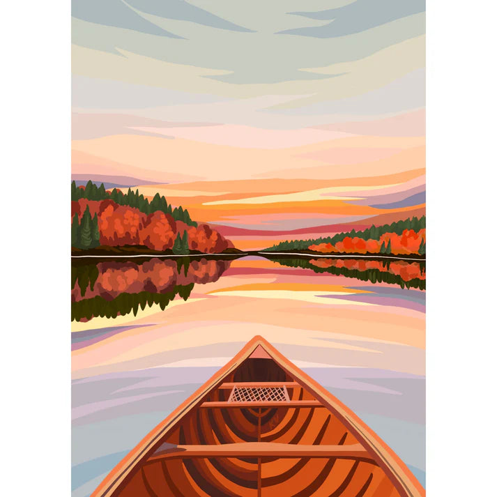 500 PIECE PUZZLE | CANOEING AT DAWN-Puzzles-VILLAGER PUZZLES-Coriander