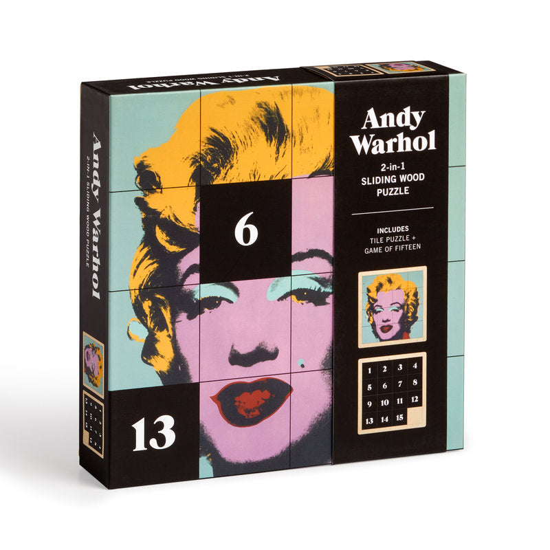 ANDY WARHOL 2-IN-1 SLIDING WOOD PUZZLE-Fun and Games-RAINCOAST-Coriander