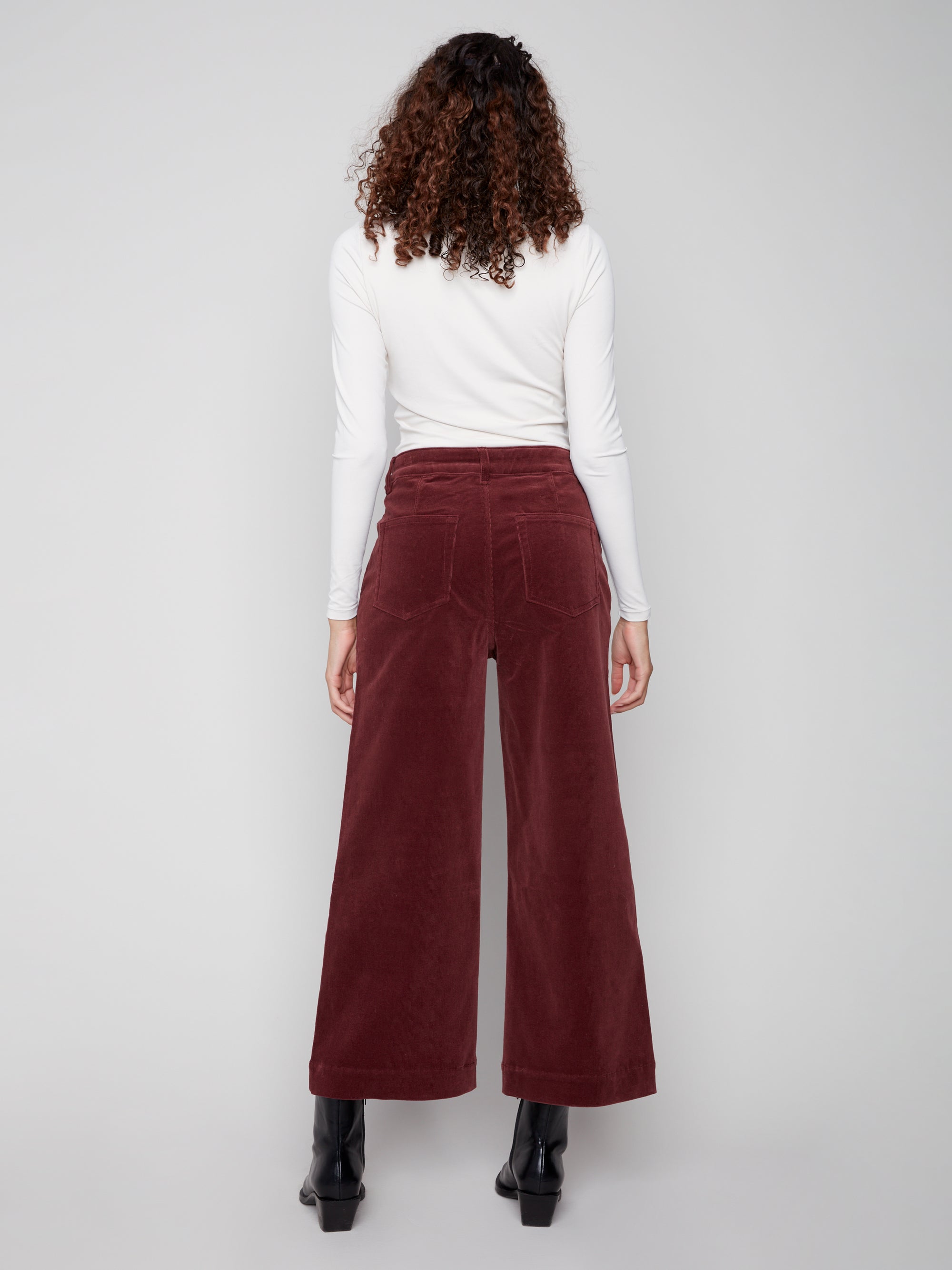 COLOUR TWILL PANTS | CROP-Bottoms-CHARLIE B-Coriander