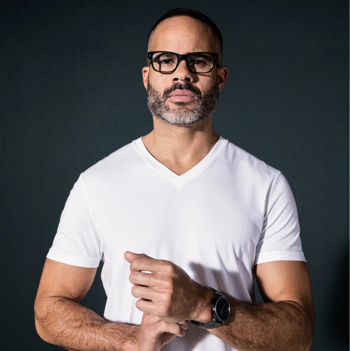 DROPTEMP COOL COTTON V-NECK | WHITE-Shirts & Tops-SAXX-SMALL-WHITE-Coriander