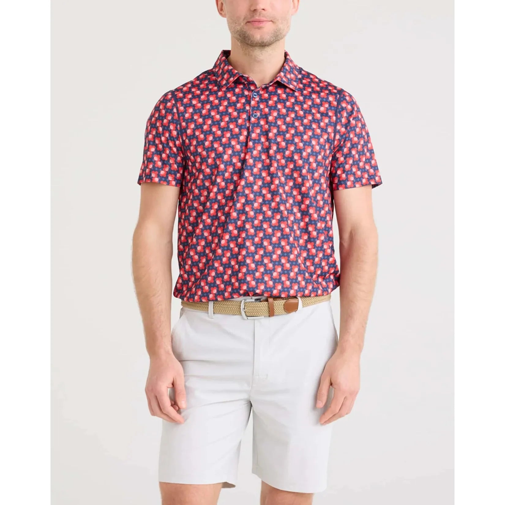 DROPTEMP COOLING POLO | FAB FRESH BALLS-MULTI-Shirts & Tops-SAXX-Coriander