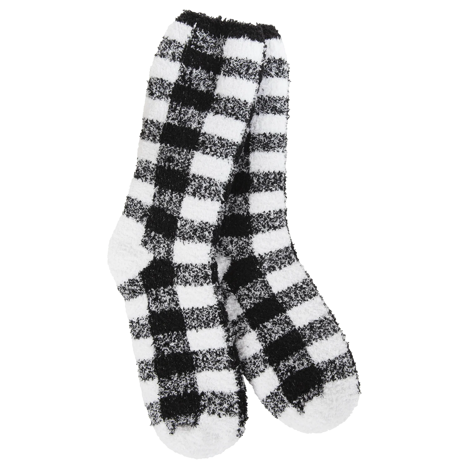 FIRESIDE COZY CREW SOCKS | BLACK/WHITE-Socks & Footwear-WORLD'S SOFTEST-Coriander