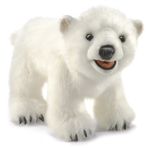 HAND PUPPET | POLAR BEAR CUB-Stuffies-FOLKMANIS-Coriander