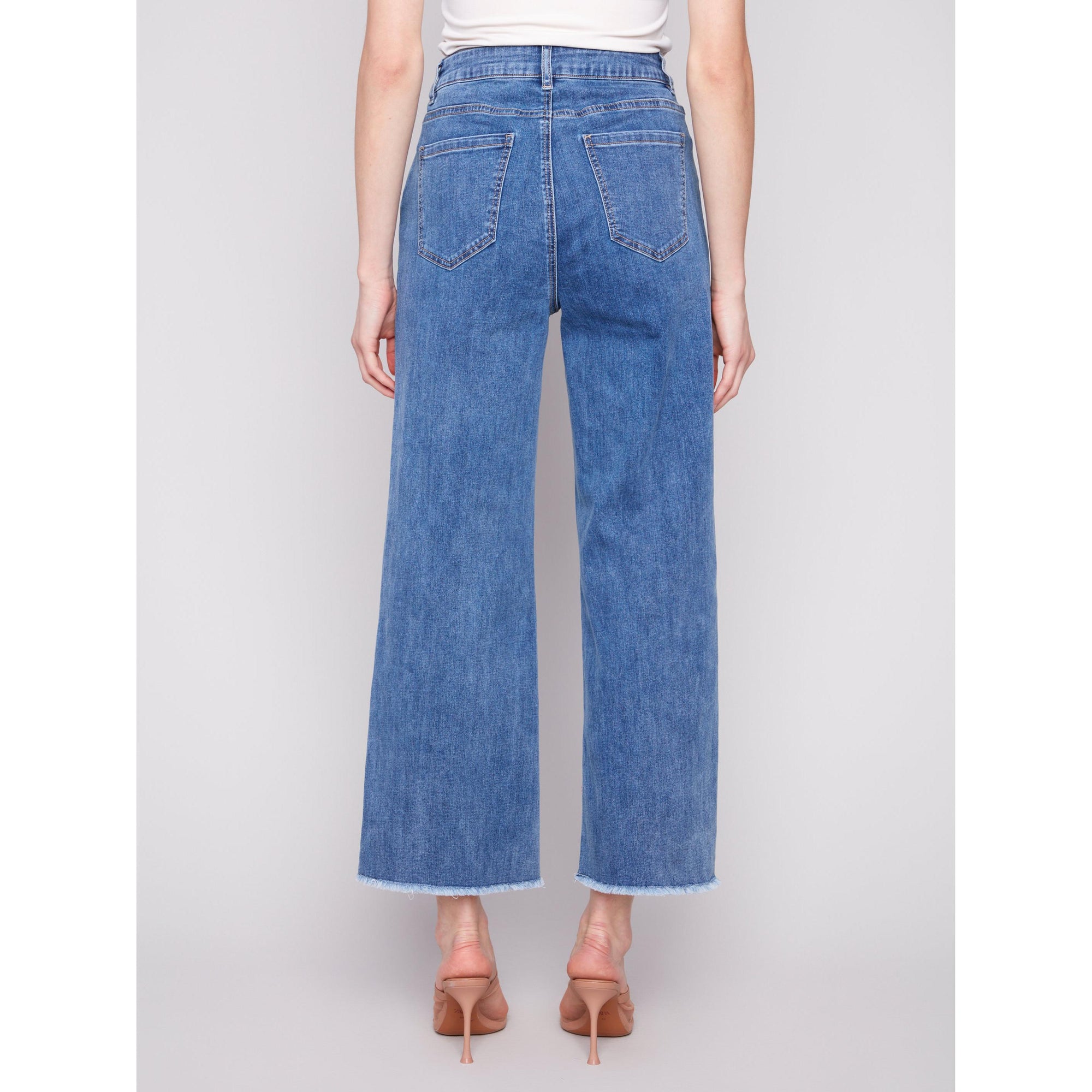 JEANS | WIDE LEG EMBROIDERED FLOWERS-Denim-CHARLIE B-Coriander