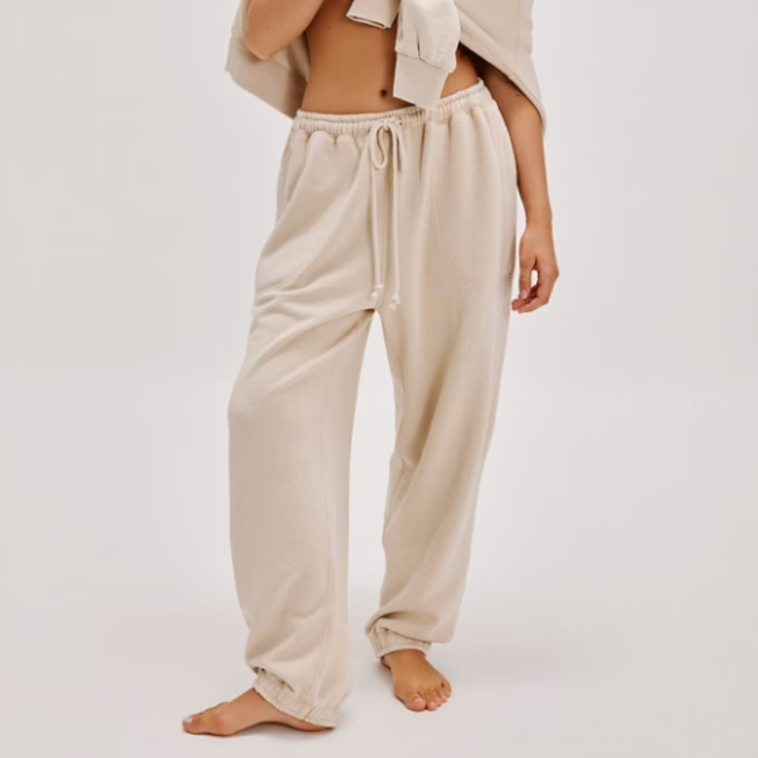 JOGGER | SLOW IT DOWN-Bottoms-FREE PEOPLE-XSMALL-MORNING OAT-Coriander