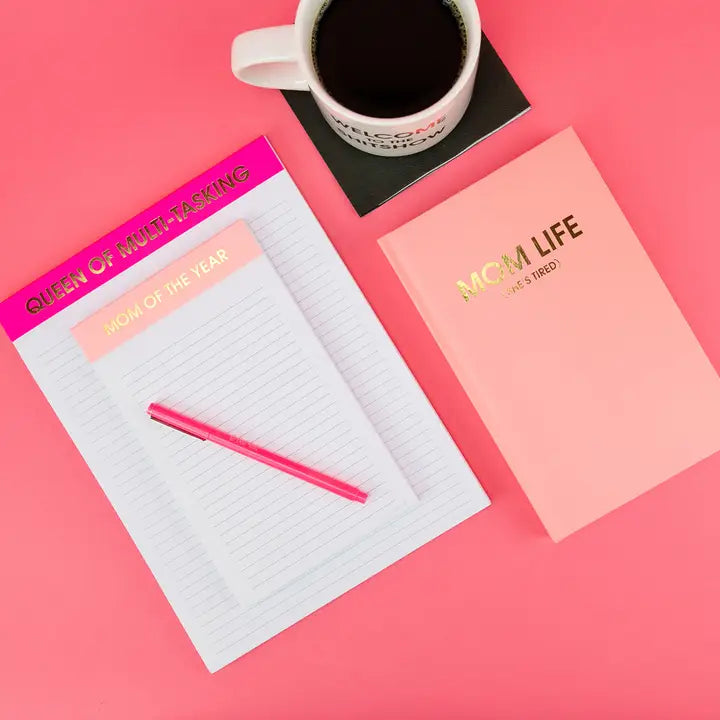 LINED NOTEPAD | MOM OF THE YEAR-Books & Stationery-CHEZ GAGNE-Coriander