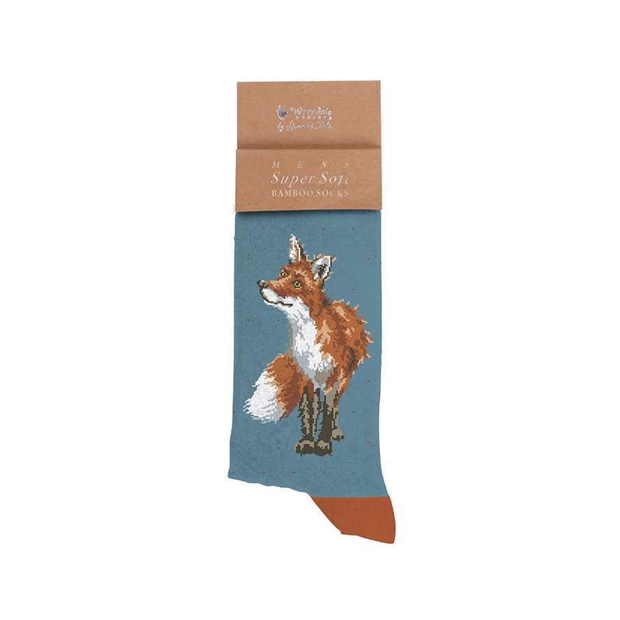 MEN'S SOCKS | BRIGHT EYED & BUSHY TAILED FOX-Socks & Footwear-WRENDALE DESIGNS-Coriander