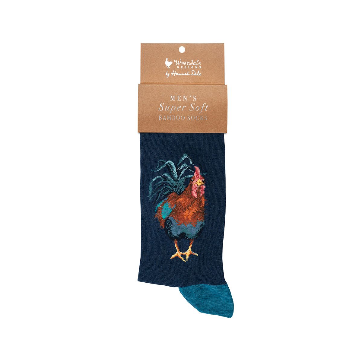 MEN'S SOCKS | COCKEREL COLOURS OF THE RAINBOW-Socks & Footwear-WRENDALE DESIGNS-Coriander