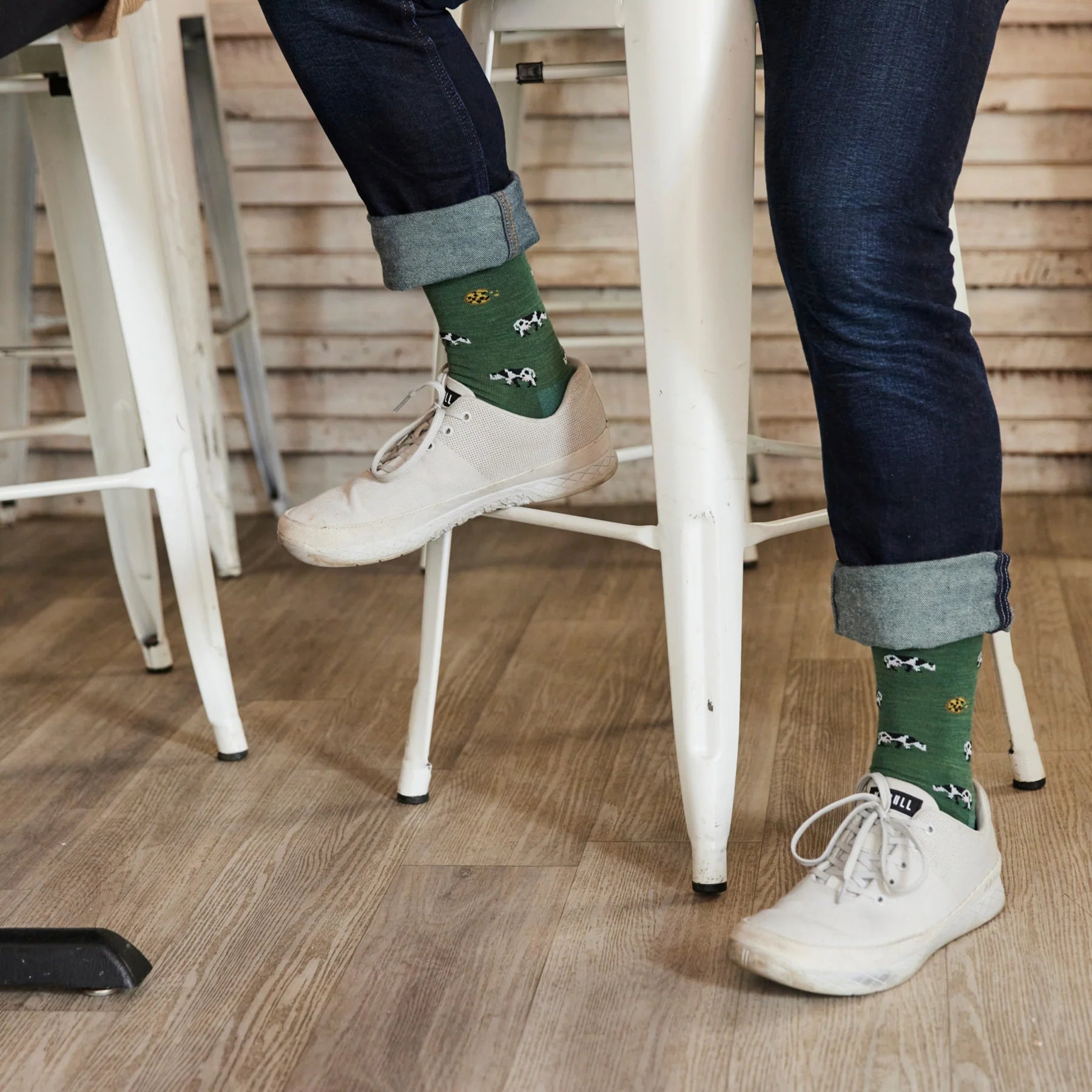 MEN'S SOCKS | DAIRY AIR CREW-Socks & Footwear-DARN TOUGH-Coriander