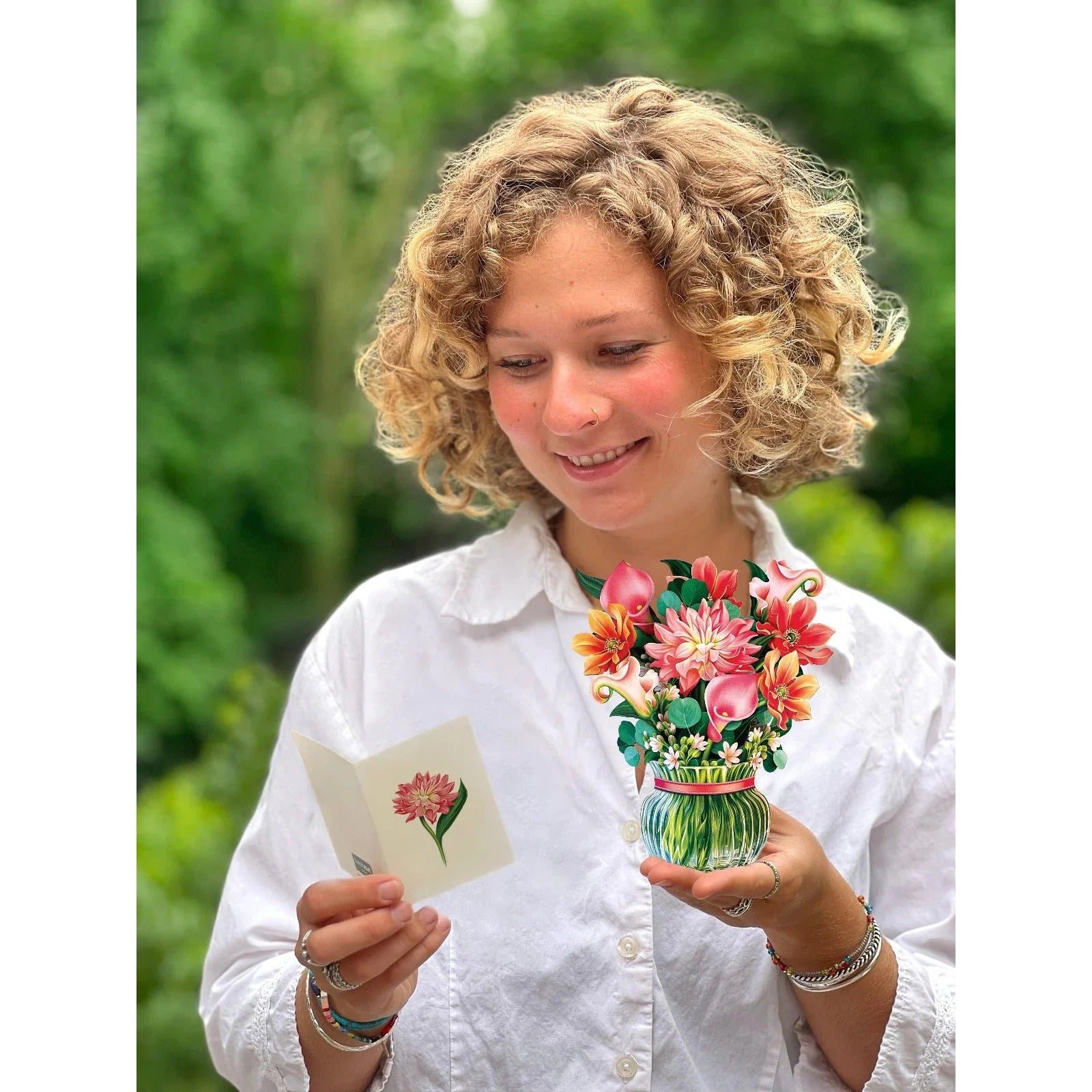 MINI POP-UP CARD | DEAR DAHLIA-Books & Stationery-FRESH CUT PAPER-Coriander