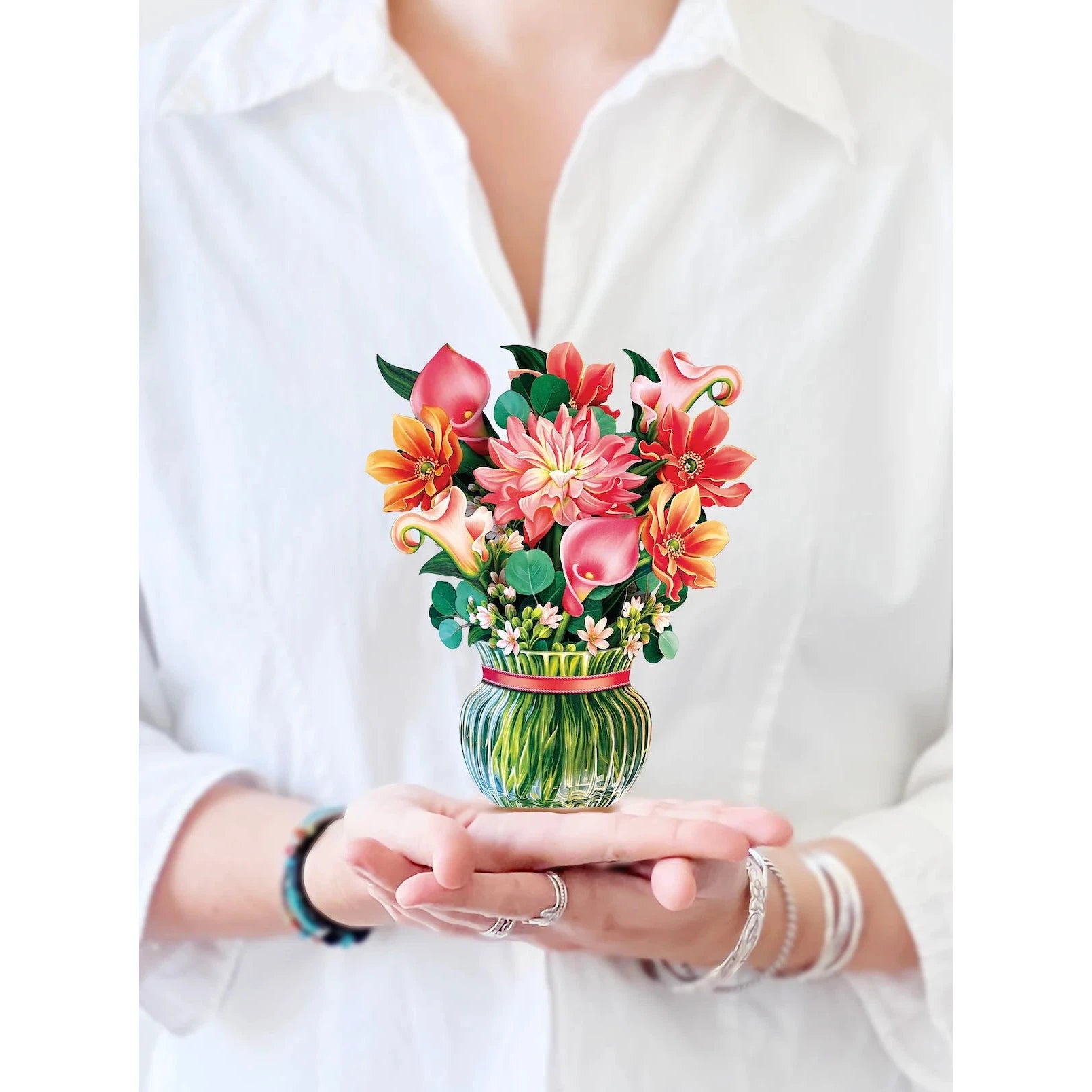 MINI POP-UP CARD | DEAR DAHLIA-Books & Stationery-FRESH CUT PAPER-Coriander