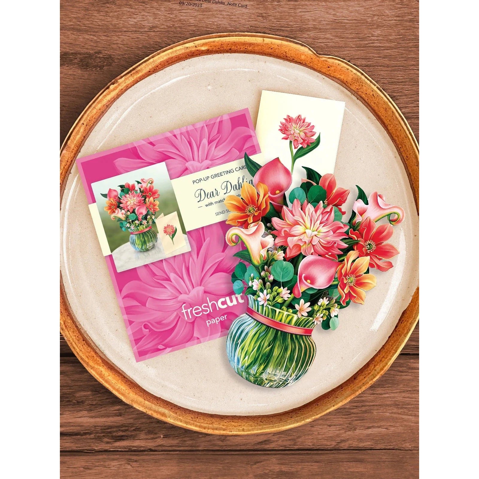 MINI POP-UP CARD | DEAR DAHLIA-Books & Stationery-FRESH CUT PAPER-Coriander