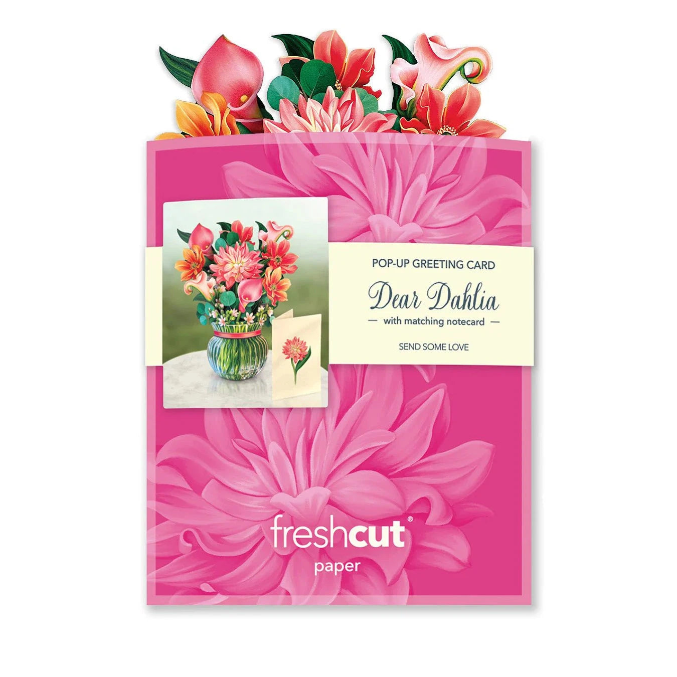 MINI POP-UP CARD | DEAR DAHLIA-Books & Stationery-FRESH CUT PAPER-Coriander