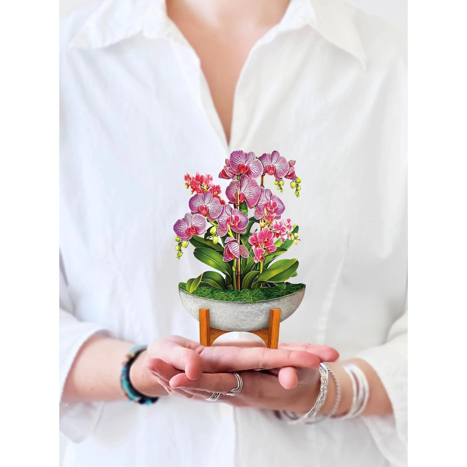 MINI POP-UP CARD | ORCHID OASIS-Books & Stationery-FRESH CUT PAPER-Coriander