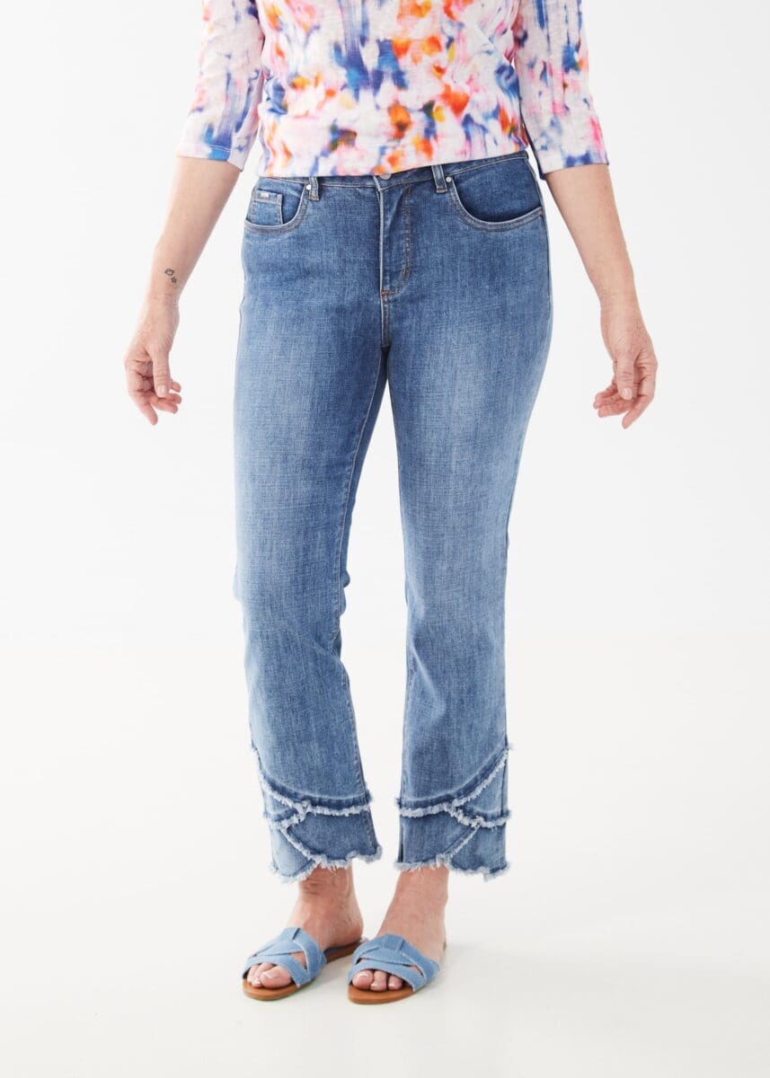 OLIVIA TULIP HEM STRAIGHT LEG ANKLE JEANS