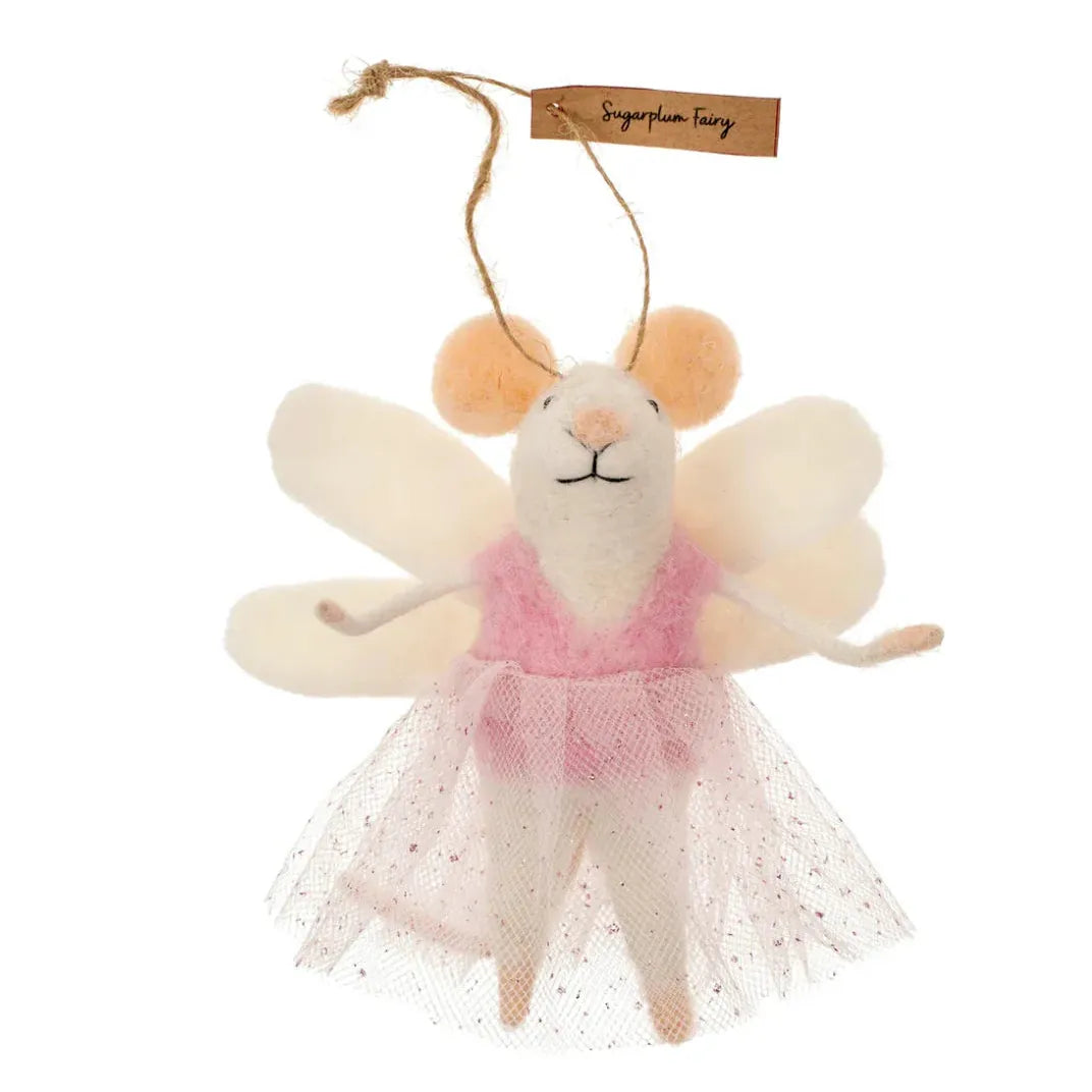 ORNAMENT | SUGARPLUM FAIRY MOUSE-Home Decor-INDABA TRADING-Coriander