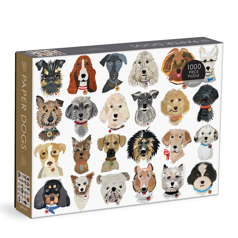 PAPER DOGS 1000 PIECE PUZZLE-Fun and Games-RAINCOAST-Coriander