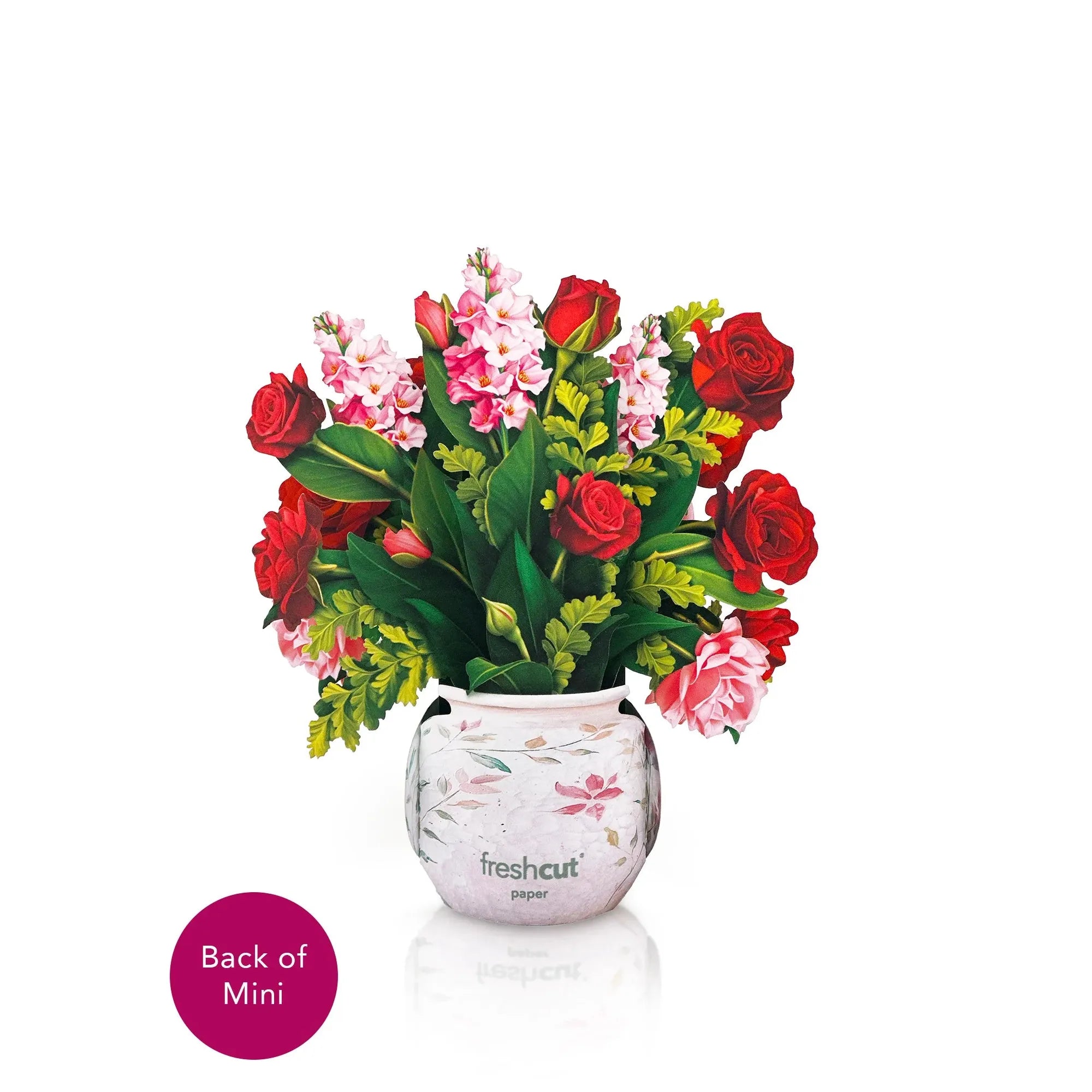 POP UP CARD | MINI BLOOMING ROSES-Books & Stationery-FRESH CUT PAPER-Coriander