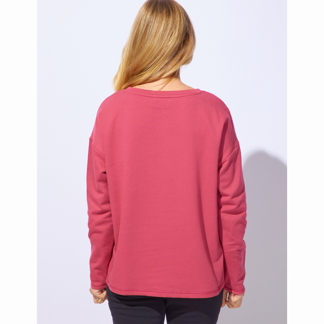 PULLOVER TOP | SHIBORI HEART-Tops-ESCAPE-Coriander