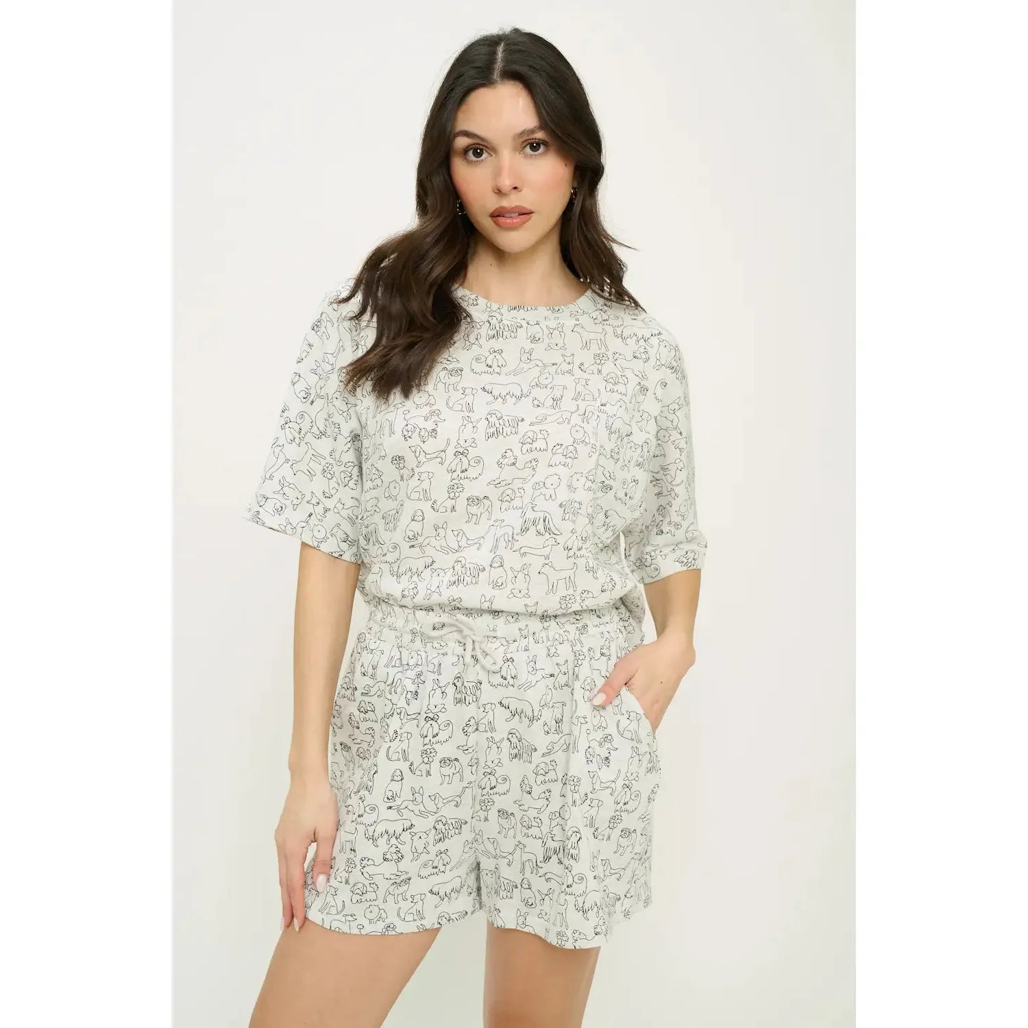 RELAXED SHORTS | DIFFERENT DOG BREEDS-Bottoms-SM WARDROBE-Coriander