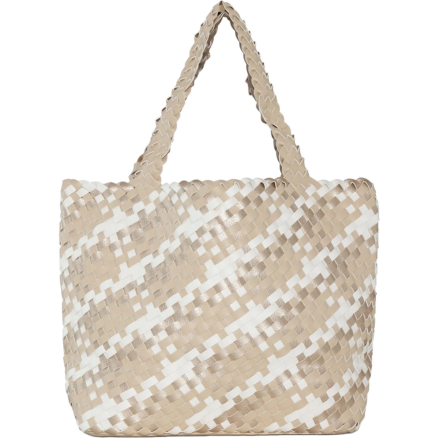REVERSIBLE SHOPPER TOTE | GRAPHICS-Bags & Wallets-ILSE JACOBSEN-IVORY WHITE 101100-Coriander