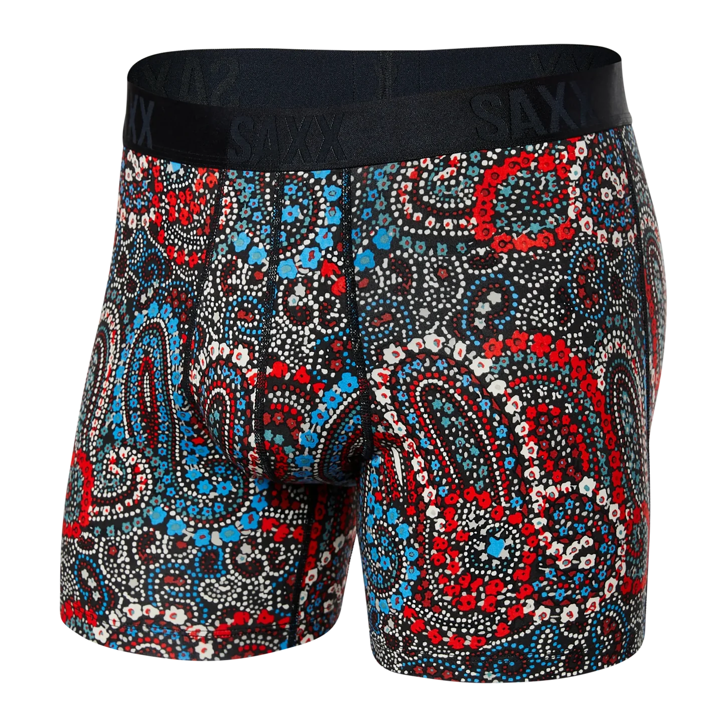 SAXX BOXER BRIEFS 22nd CENTURY SILK | PAINTED PAISLEY-Underwear-SAXX-SMALL-PAINTED PAISLEY MULT-Coriander