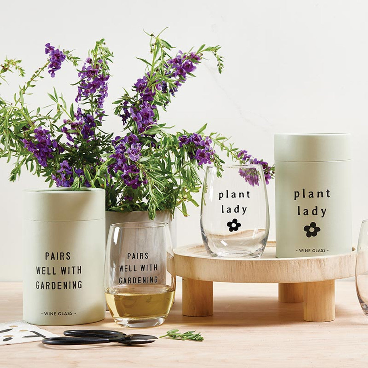 STEMLESS WINE GLASS | PLANT LADY-Drinkware-SANTA BARBARA DESIGN STUDIO-Coriander