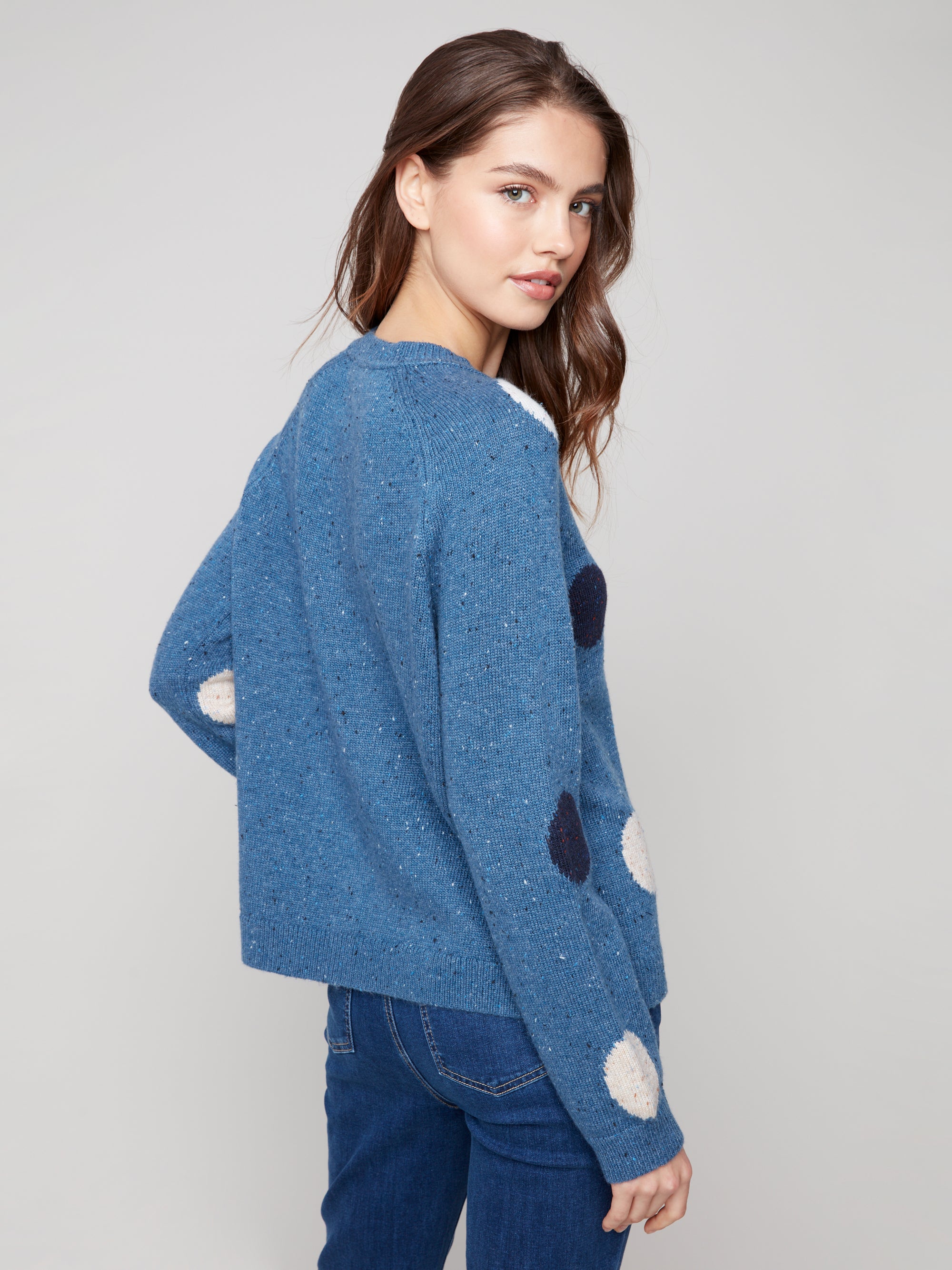 SWEATER | NEPS YARN RAGLAN MOCK NECK-Jackets & Sweaters-CHARLIE B-Coriander