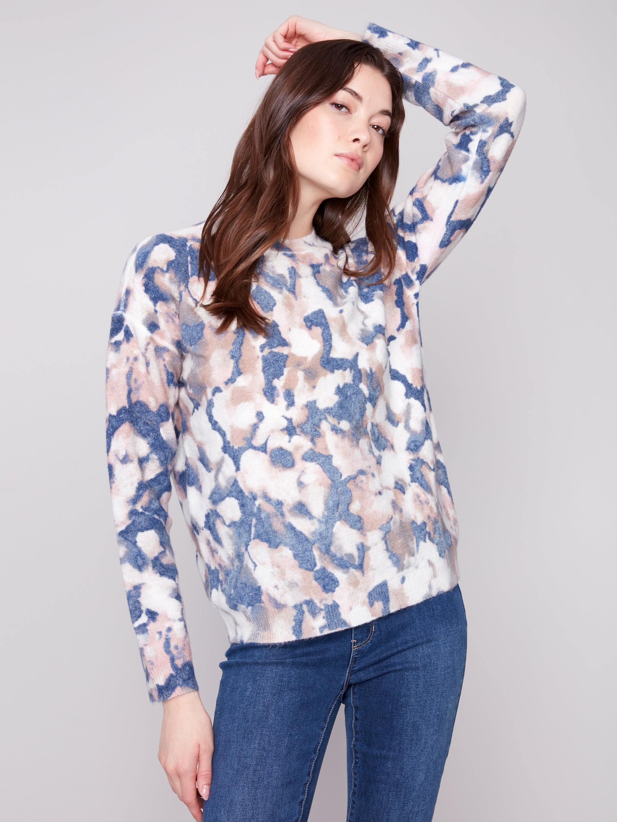 SWEATER | REVERSIBLE ROMANTIC PRINT-Jackets & Sweaters-CHARLIE B-Coriander