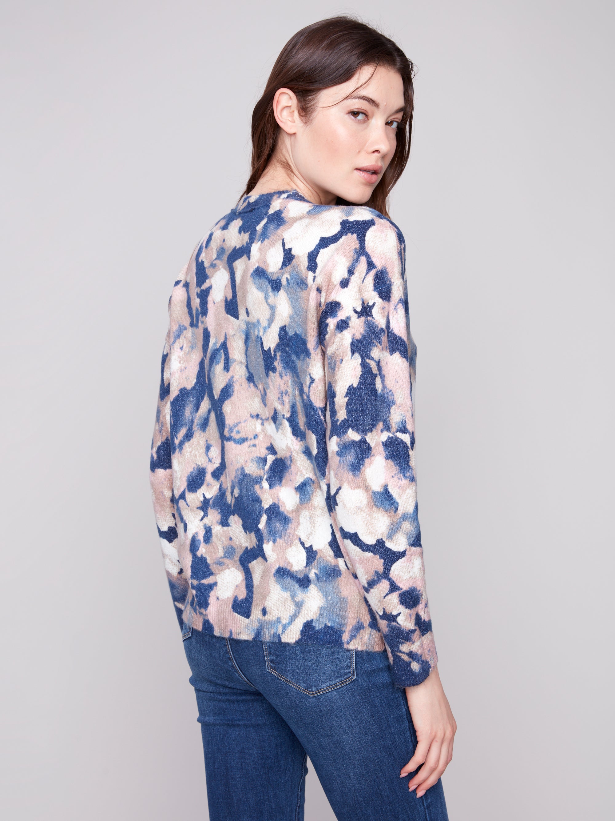 SWEATER | REVERSIBLE ROMANTIC PRINT-Jackets & Sweaters-CHARLIE B-Coriander