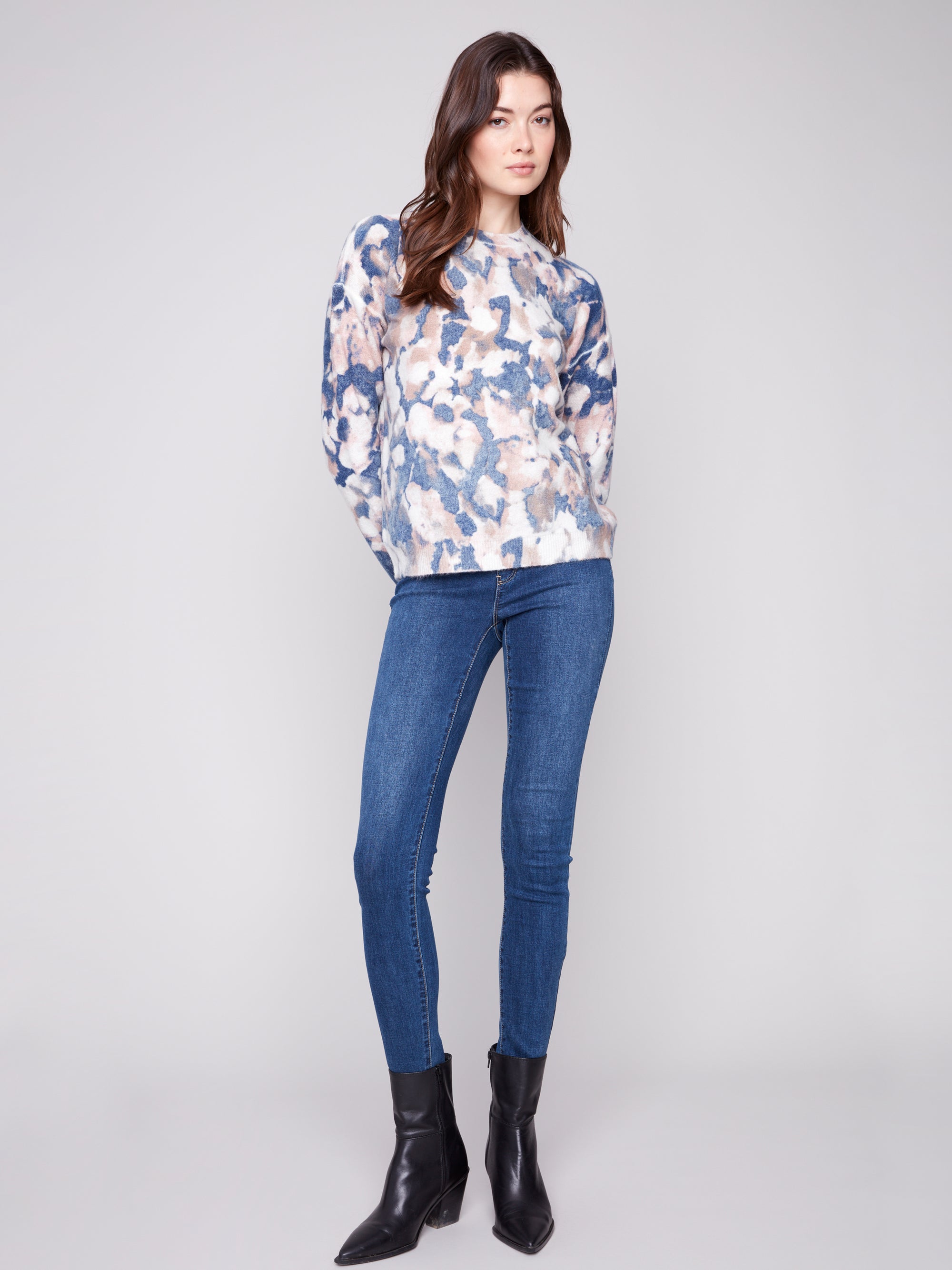 SWEATER | REVERSIBLE ROMANTIC PRINT-Jackets & Sweaters-CHARLIE B-Coriander