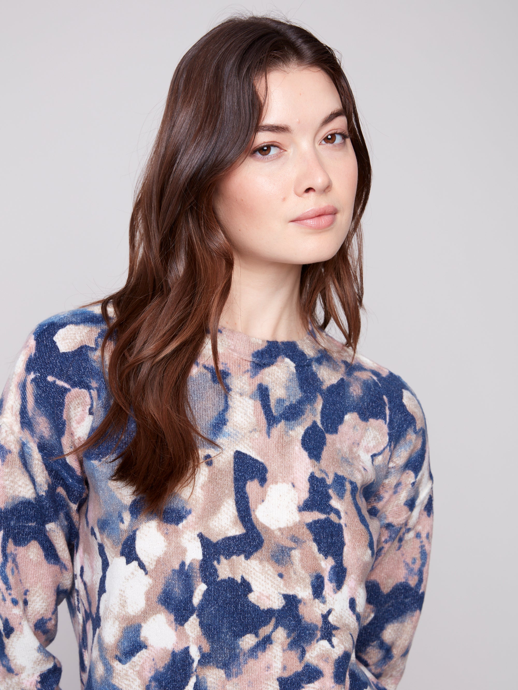 SWEATER | REVERSIBLE ROMANTIC PRINT-Jackets & Sweaters-CHARLIE B-Coriander