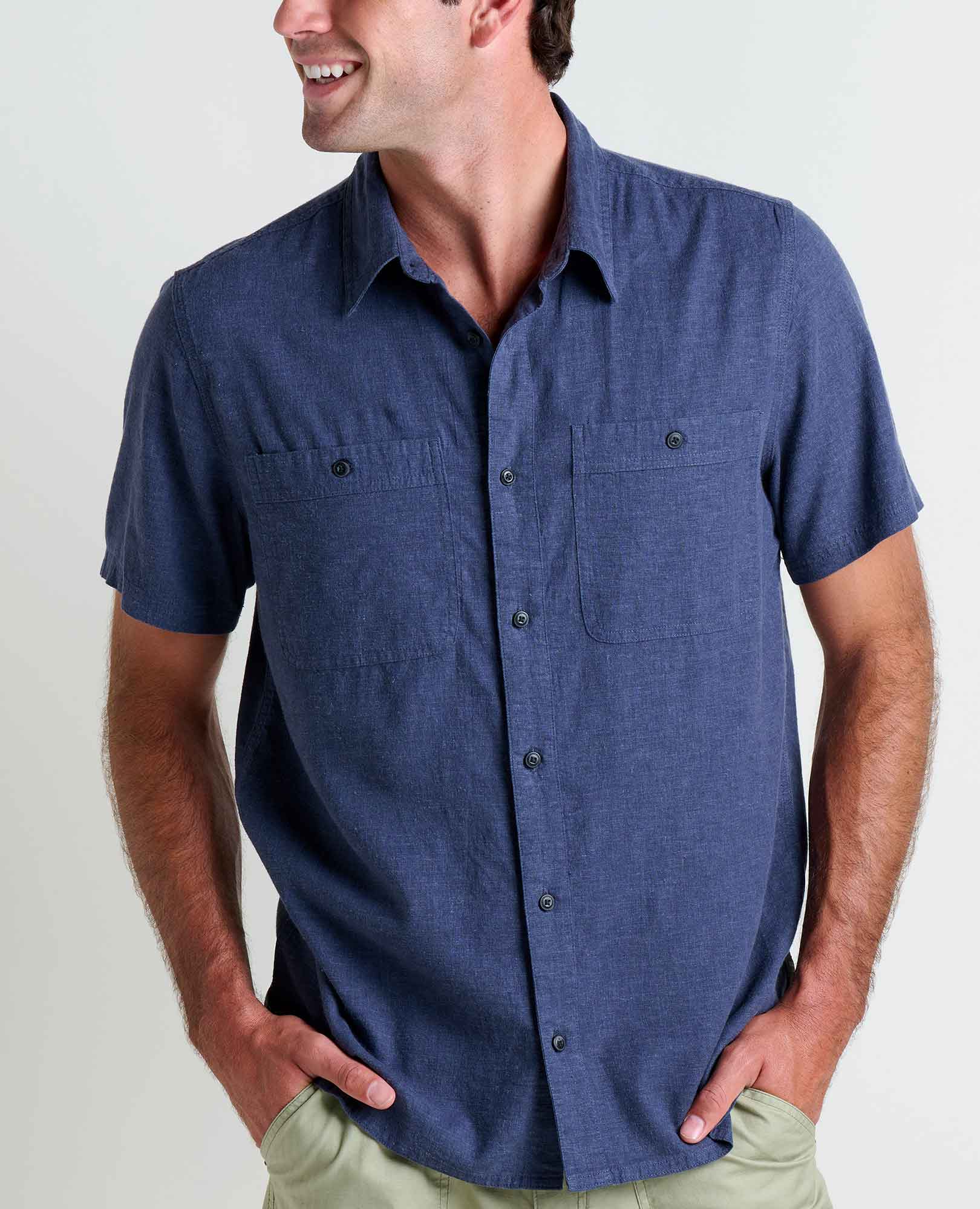 TAJ HEMP S/S SHIRT | TRUE NAVY-Shirts & Tops-TOAD&CO-MEDIUM-TRUE NAVY-Coriander