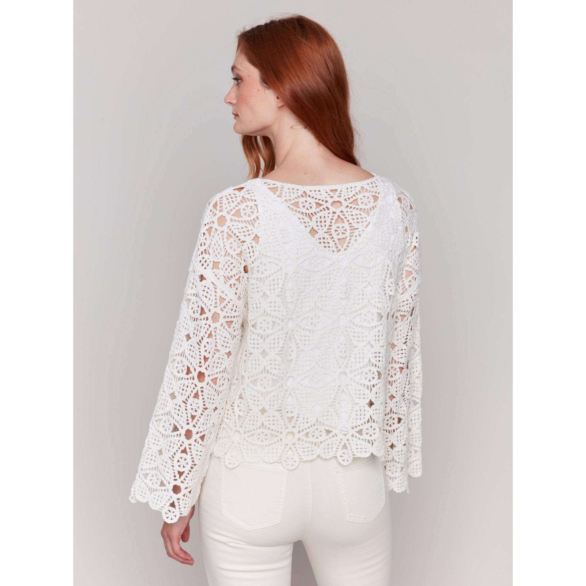TOP | CROCHET BOAT NECK-Tops-CHARLIE B-Coriander