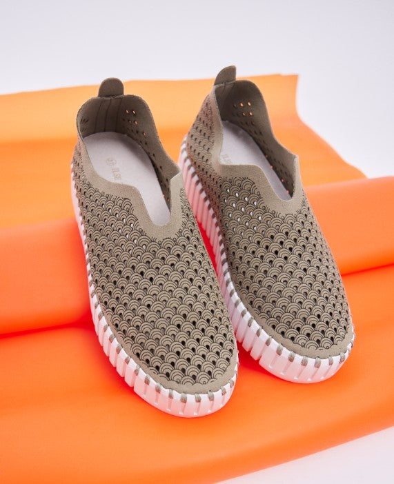 TULIP SLIP-ON PLATFORM | ARMY-Socks & Footwear-ILSE JACOBSEN-Coriander