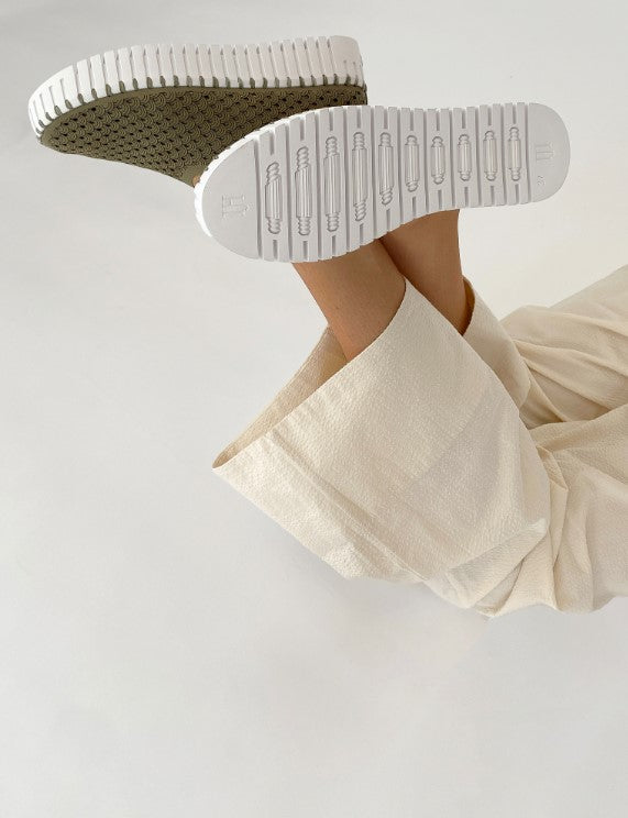 TULIP SLIP-ON PLATFORM | ARMY-Socks & Footwear-ILSE JACOBSEN-Coriander