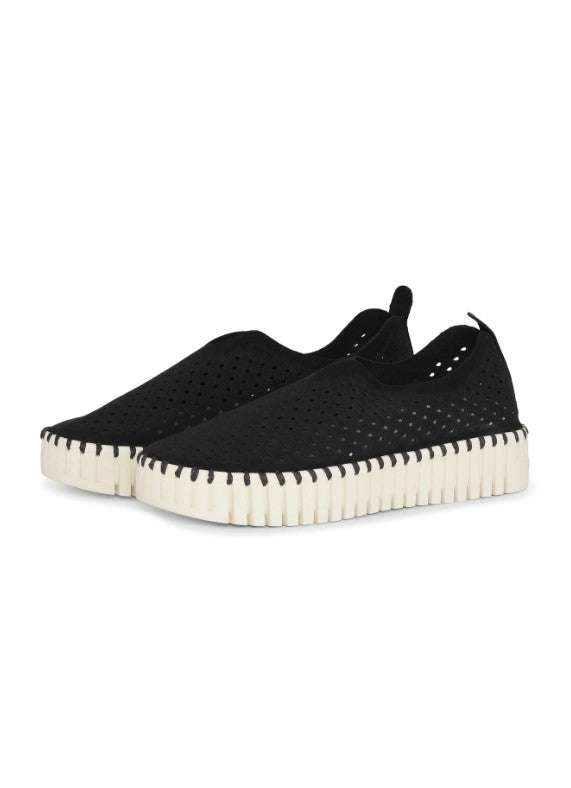 TULIP SLIP-ON PLATFORM | BLACK-Socks & Footwear-ILSE JACOBSEN-Coriander