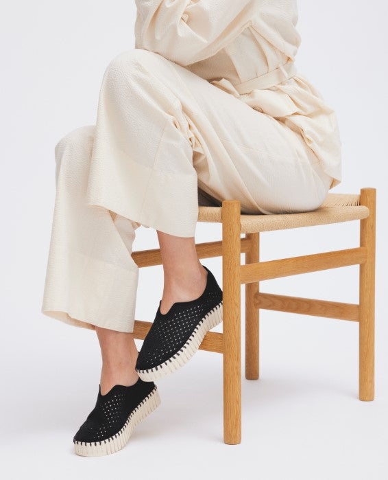 TULIP SLIP-ON PLATFORM | BLACK-Socks & Footwear-ILSE JACOBSEN-Coriander