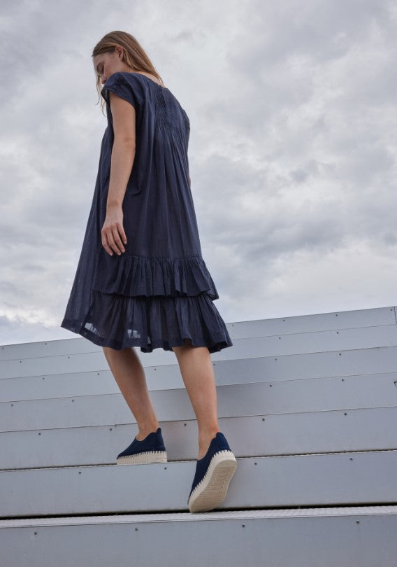 TULIP SLIP-ON PLATFORM | DARK INDIGO-Socks & Footwear-ILSE JACOBSEN-Coriander