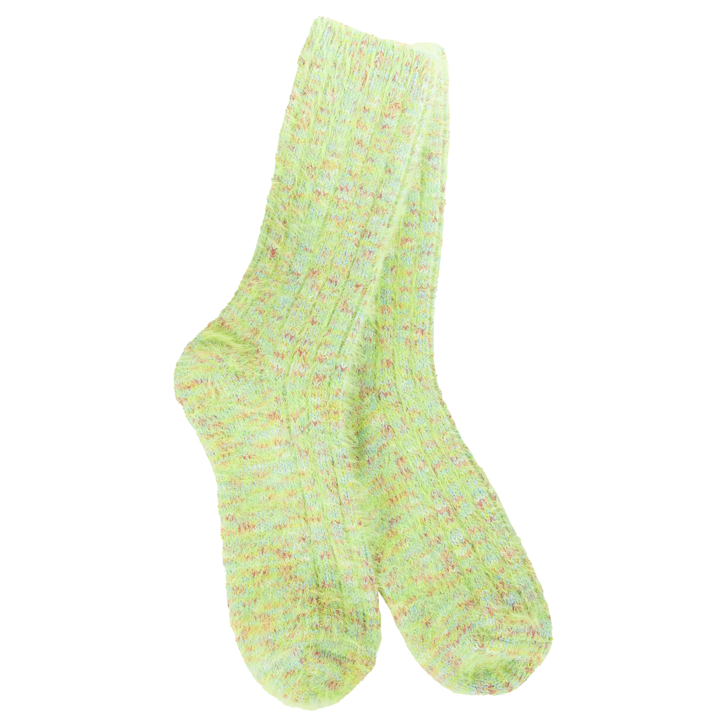 WOMEN'S CREW SOCKS | FEATHER: LEMON LIME-Socks & Footwear-WORLD'S SOFTEST-Coriander