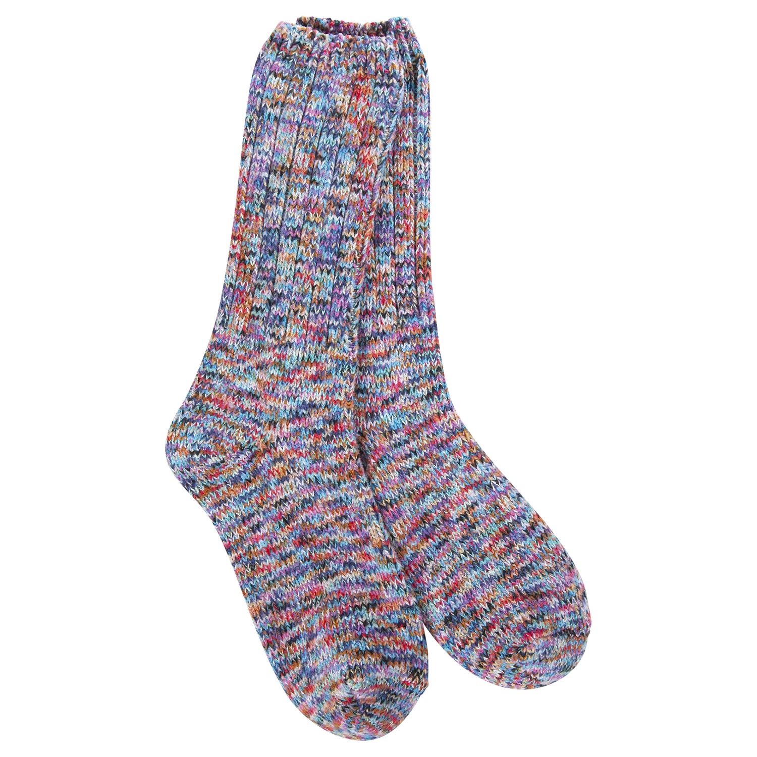 WOMEN'S RAGG CREW SOCKS | INDIGO-Socks & Footwear-WORLD'S SOFTEST-Coriander