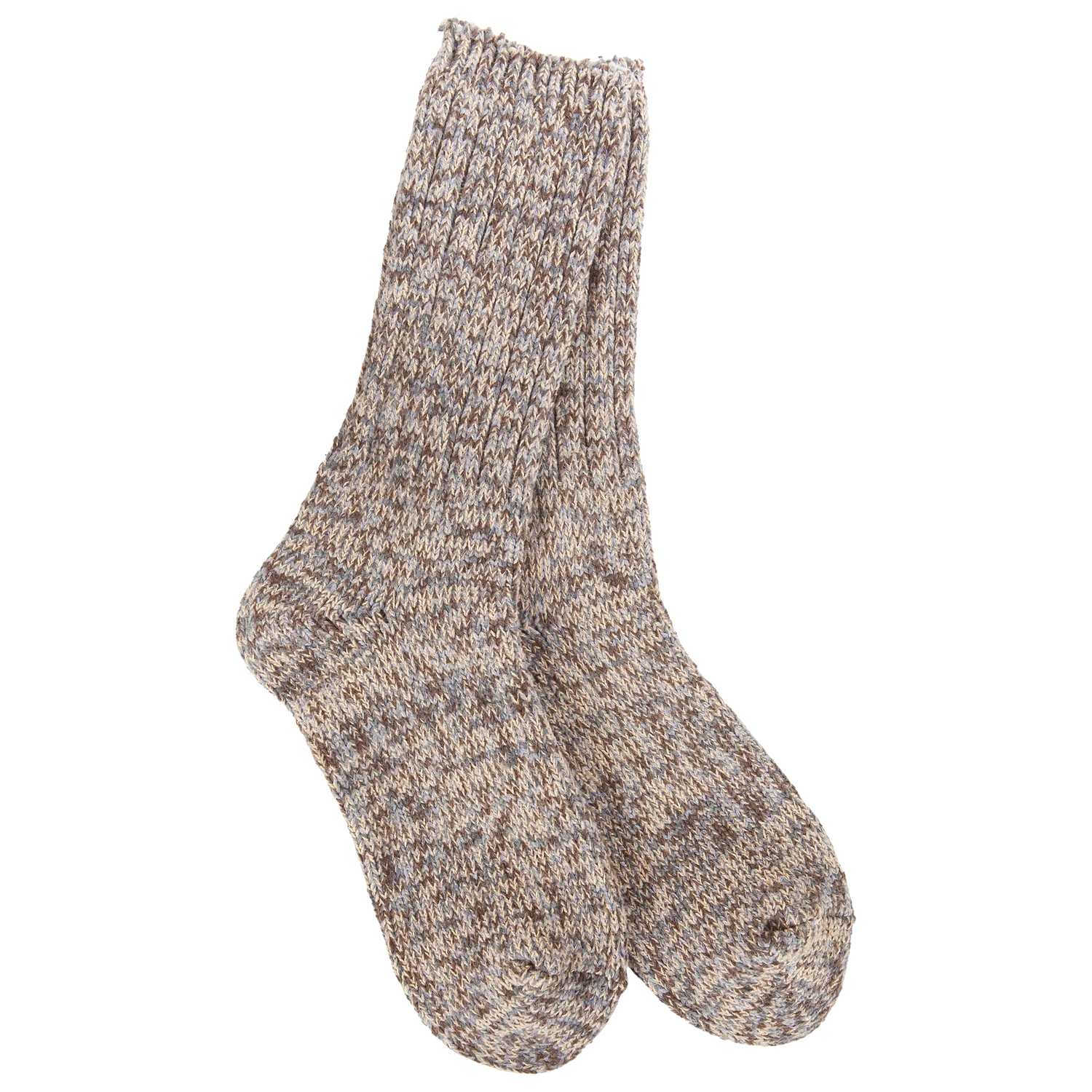 WOMEN'S RAGG CREW SOCKS | NUTTY-Socks & Footwear-WORLD'S SOFTEST-Coriander