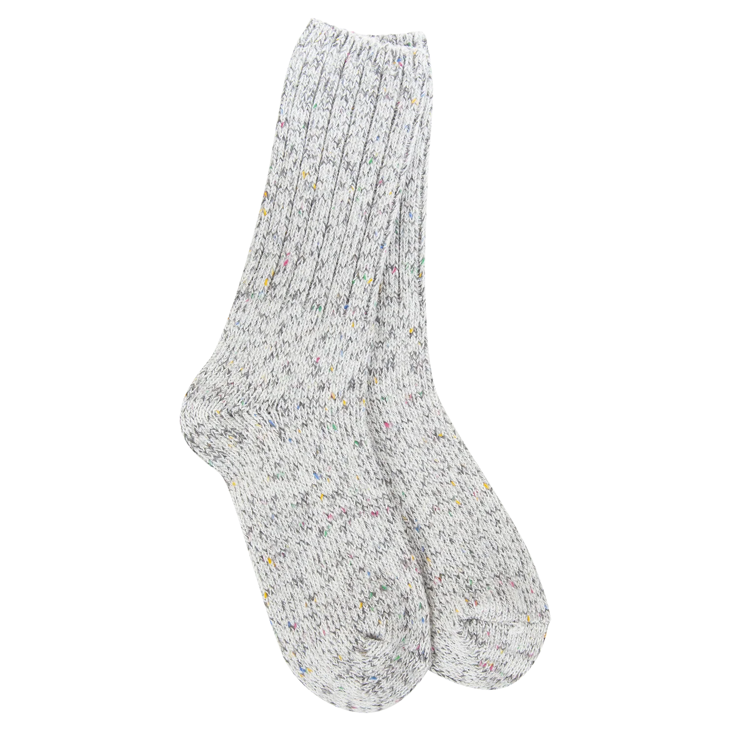 WOMEN'S RAGG CREW SOCKS | ROCKY CONFETTI-Socks & Footwear-WORLD'S SOFTEST-Coriander