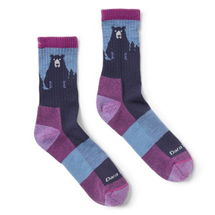 WOMEN'S SOCKS | BEAR TOWN MICRO CREW-Socks & Footwear-DARN TOUGH-Coriander