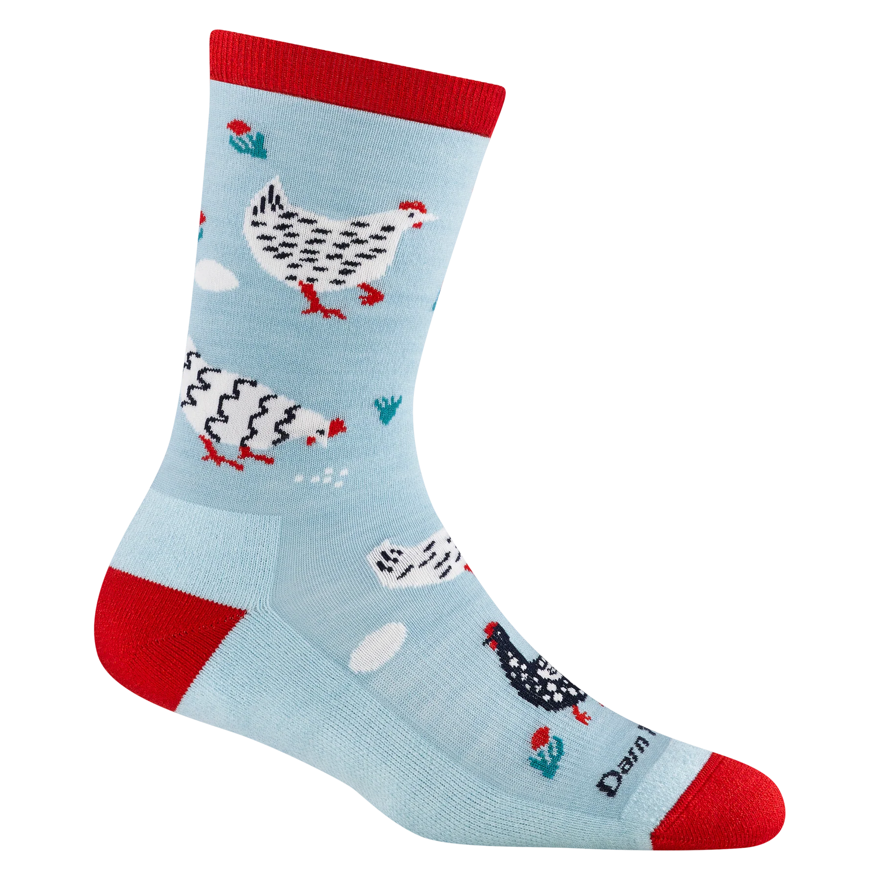 WOMEN'S SOCKS | MOTHER CLUCKER CREW-Socks & Footwear-DARN TOUGH-MEDIUM-SKYLIGHT-Coriander