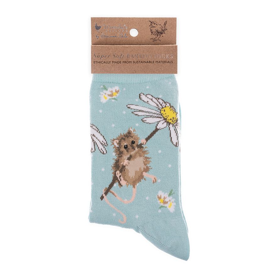 WOMEN'S SOCKS | OOPS A DAISY MOUSE-Socks & Footwear-WRENDALE DESIGNS-Coriander